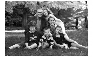 Burman Family Portrait Dover MA retouched replacing heads from four files